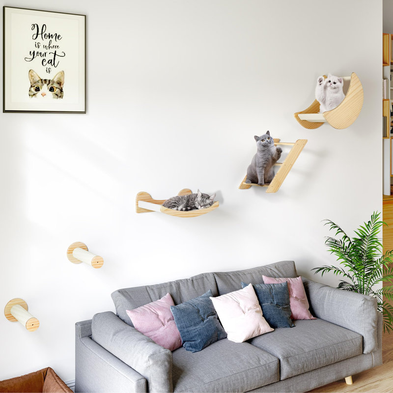 Image showcasing Archie & Oscar™ Cat Wall Shelves And Perches For Wall | Wayfair